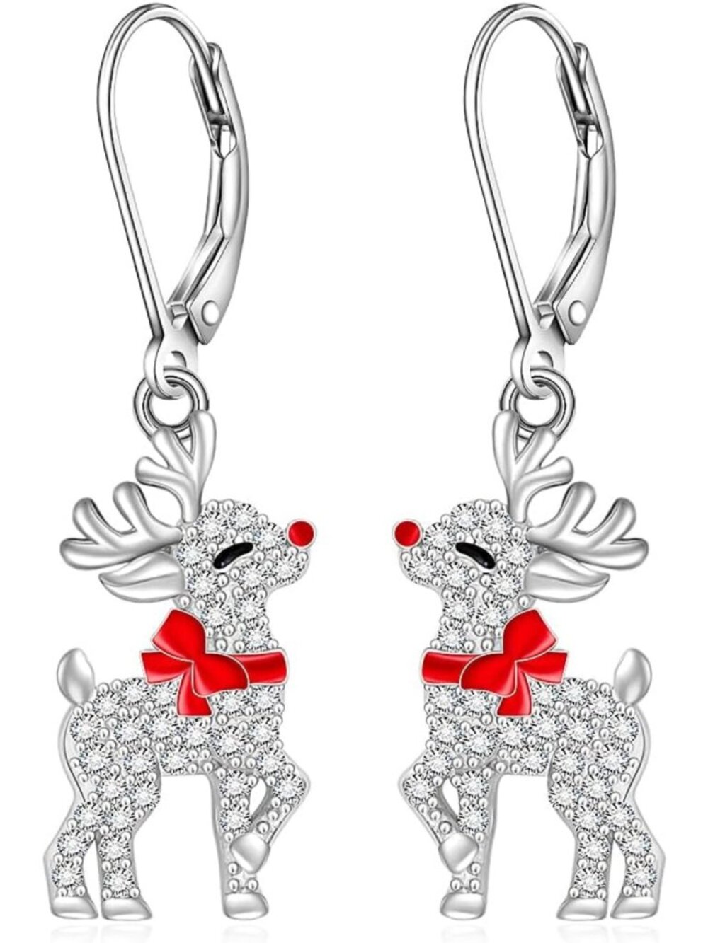 Cute Dangle Christmas Reindeer Earrings for Women - Fun Animal Jewelry Gifts